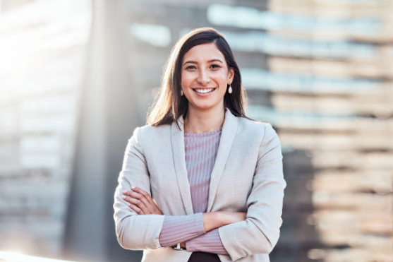 Confident, smiling woman