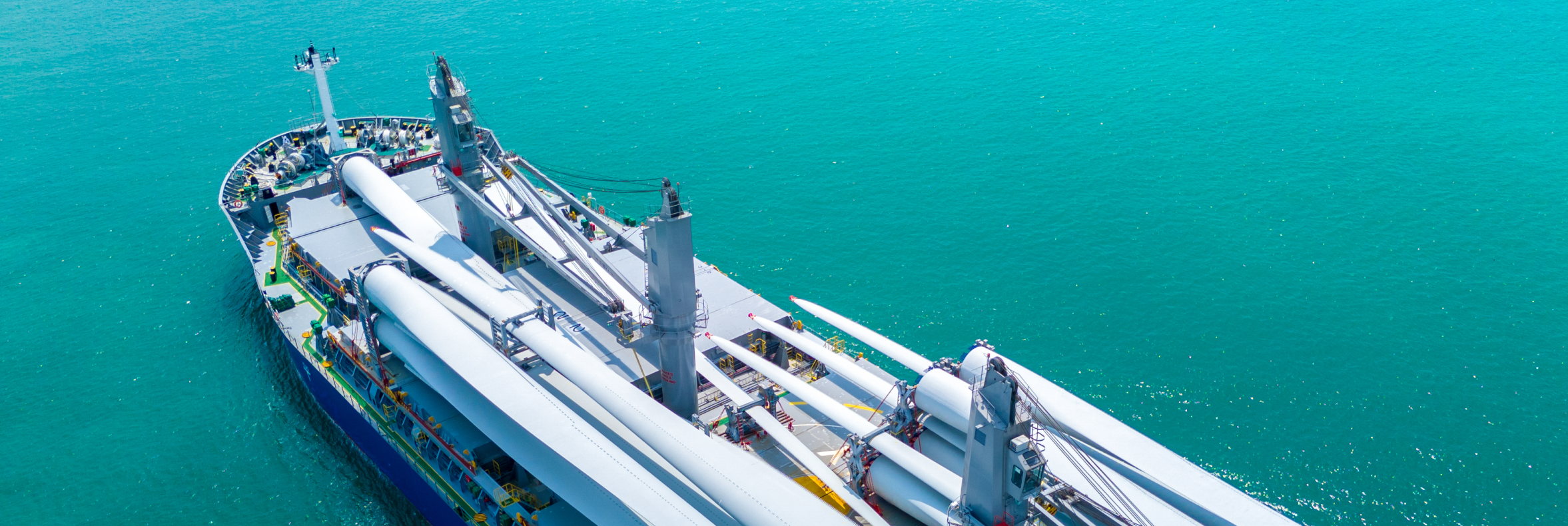 ship with wind turbine parts